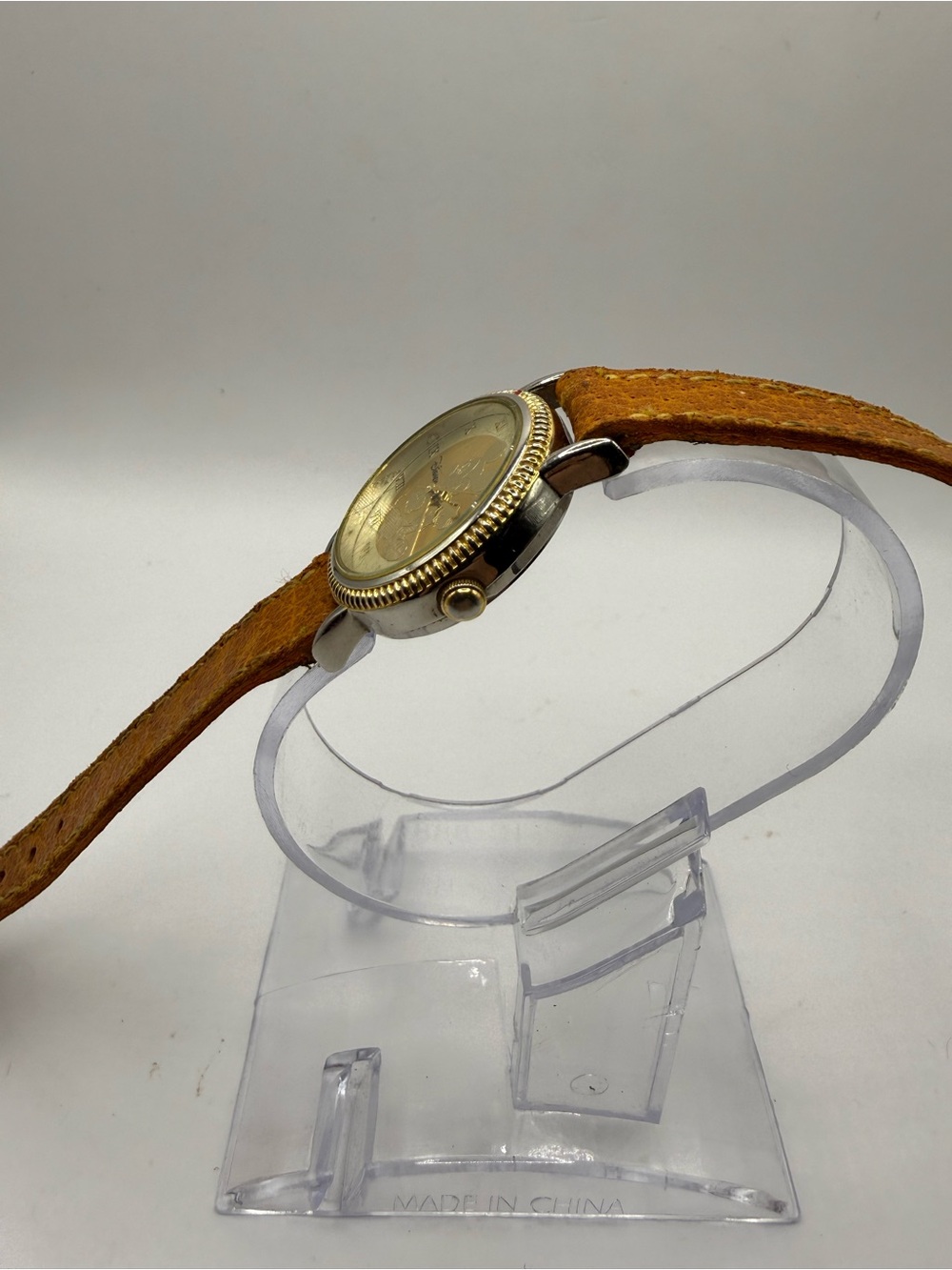 Vintage Mickey Mouse Disney Seiko Women's Watch (New Battery) Brown Band MC0174 - Picture 5 of 11